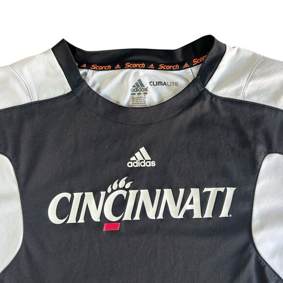 Cincinnati Bearcats Mens Large Adidas Scorch Team Warm Up Shirt Climalite Y2K - Picture 1 of 11